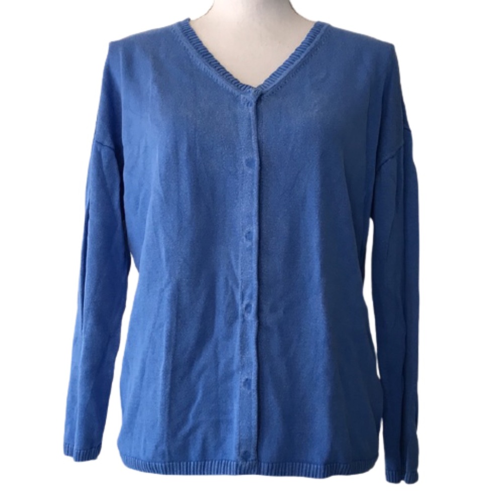 MARIMEKKO Large blue cardigan 3/4 sleeve satsi